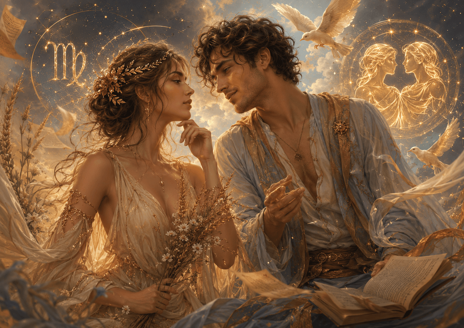 Compatibilidad amorosa entre la mujer Virgo y el hombre Géminis: una relación dinámica donde la mente pone a prueba al corazón