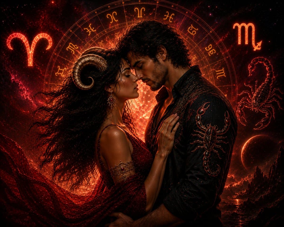 Compatibilidad Amorosa entre la Mujer Aries y el Hombre Escorpio: Un vínculo inolvidable donde la pasión, la fuerza y las emociones profundas se entrelazan