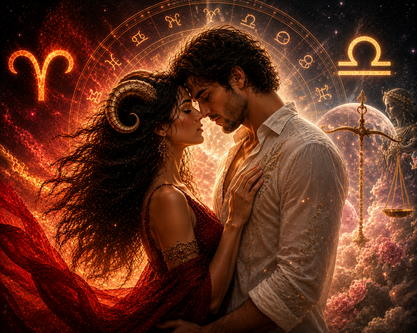 Love Compatibility Between an Aries Woman and a Libra Man: A Fascinating Love Where Opposite Energies Complete Each Other