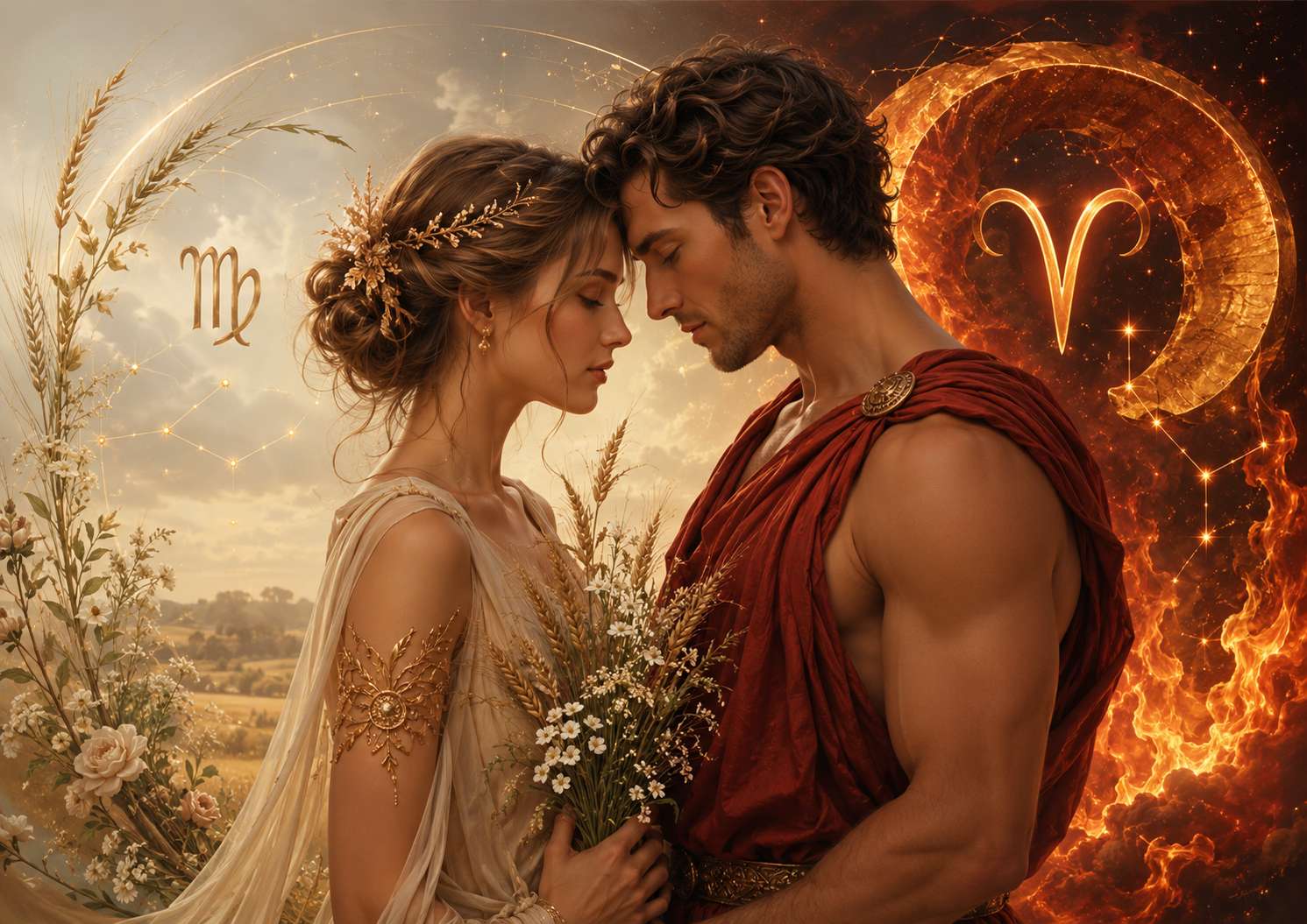 Compatibilidad amorosa entre la mujer Virgo y el hombre Aries: una relación donde un corazón sereno es puesto a prueba por el fuego