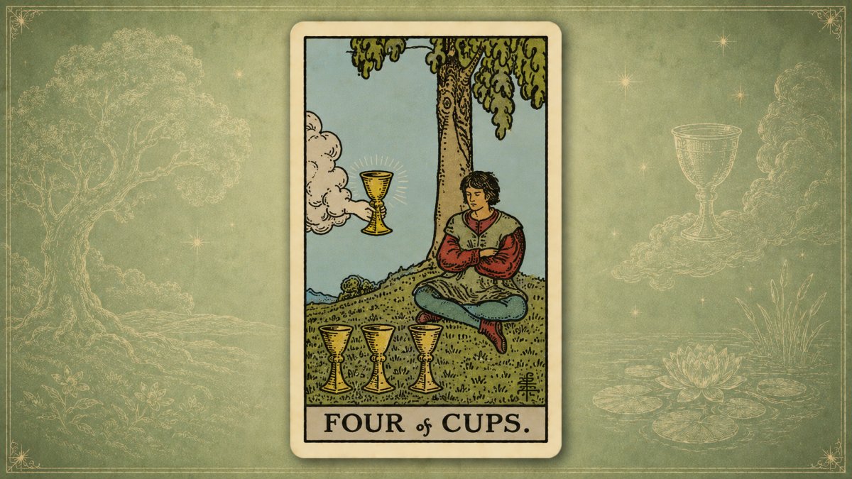 Signification de la Carte Quatre de Coupes : Stagnation, Quête Intérieure et Prise de Conscience