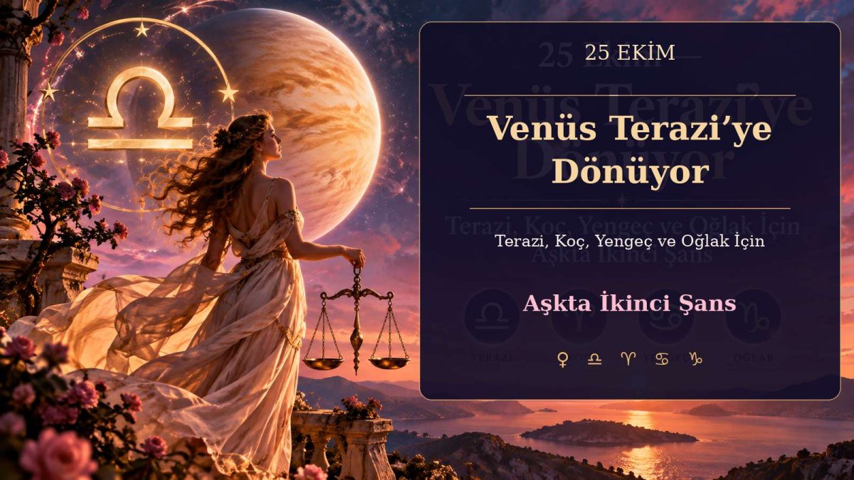 Venüs Terazi’ye Dönüyor: Terazi, Koç, Yengeç ve Oğlak İçin Aşkta İkinci Şans